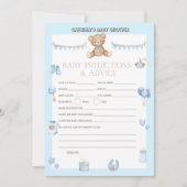 Teddy Bear Baby shower - Editable Name, 5x7 size I Kaart (Voorkant)