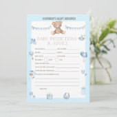 Teddy Bear Baby shower - Editable Name, 5x7 size I Kaart (Staand voorkant)