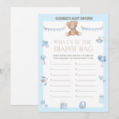 Teddy Bear Baby shower - Editable Name, 5x7 size I Kaart (Voorkant / Achterkant)