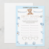 Teddy Bear Baby shower - Editable Name, 5x7 size I Kaart (Voorkant / Achterkant)