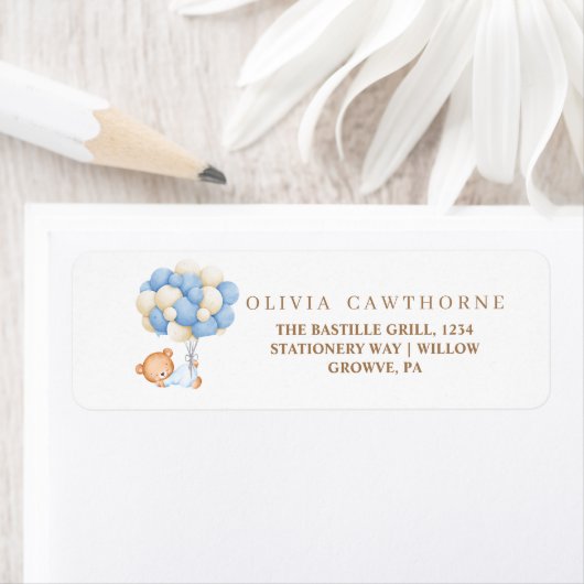Teddy Bear-Baby shower Etiket (Insitu)