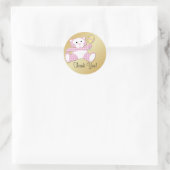 Teddy Bear Baby shower Favor Dank u Sticker (Tas)