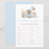 Teddy Bear Baby shower Finish Mam's Phrase Game (Voorkant / Achterkant)