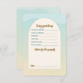 Teddy Bear Baby shower Flat Advies Kaart (Voorkant / Achterkant)