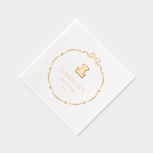 Teddy Bear Baby shower Folie Servetten (Rechts)
