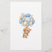 Teddy Bear Baby shower Game - Bingo (Achterkant)