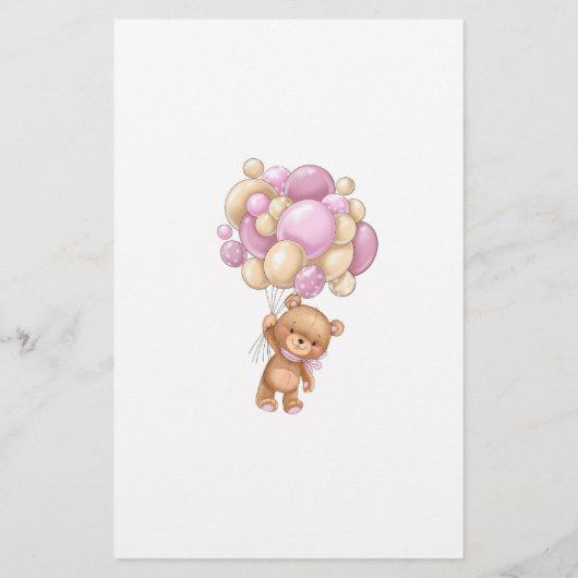 Teddy Bear Baby shower Game die mama het beste ken (Achterkant)