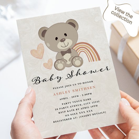 Teddy Bear Baby shower Genderneutraal Kaart