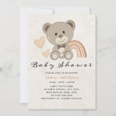 Teddy Bear Baby shower Genderneutraal Kaart (Voorkant)