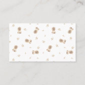 Teddy Bear Baby shower Gift Registry Visitekaartje (Achterkant)