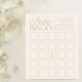 Teddy Bear Baby Shower Gifts Bingo Game