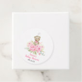 Teddy Bear Baby shower Girl Bedankjes Labels (In situ)