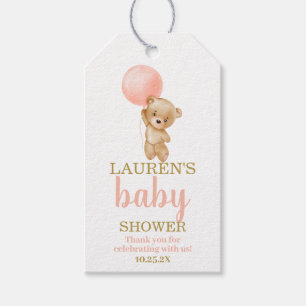 Teddy Bear Baby shower Girl Gift Label Cadeaulabel