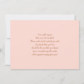 Teddy Bear Baby shower Girl Invitation Kaart (Achterkant)