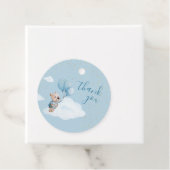 Teddy Bear Baby shower Goudblauw Bedankt Bedankjes Labels (In situ)