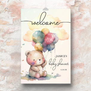 Teddy Bear Baby shower Groot Welkom Poster