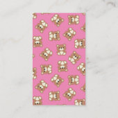 Teddy Bear Baby shower Guessing spel Informatiekaartje (Achterkant)