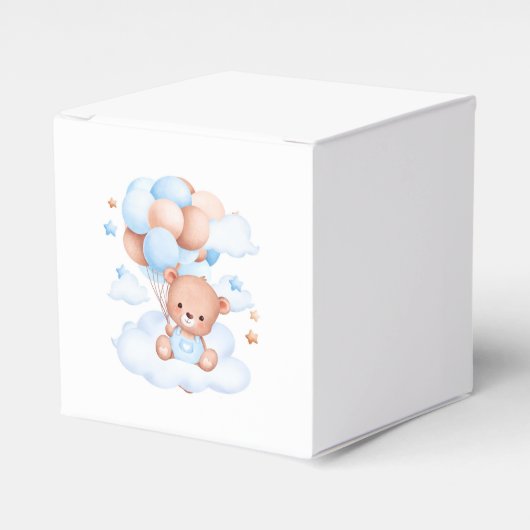 Teddy Bear baby shower gunstbox Bedankdoosjes (Voorkant Zijde)