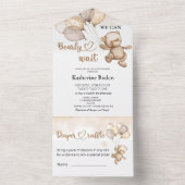 Teddy Bear Baby shower in één uitnodiging (Binnen)