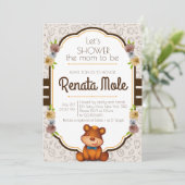 Teddy Bear BaBy Shower Invitation (Staand voorkant)