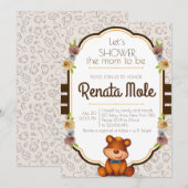 Teddy Bear BaBy Shower Invitation (Voorkant / Achterkant)