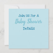Teddy Bear Baby shower Invitation Aankondiging (Achterkant)