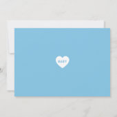 Teddy Bear Baby shower Invitation, blauwe achtergr Kaart (Achterkant)