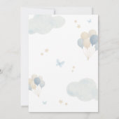 Teddy Bear Baby shower Invitation Kaart (Achterkant)