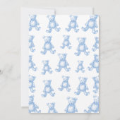 Teddy bear baby shower invitation kaart (Achterkant)