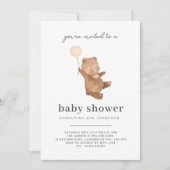 Teddy Bear Baby shower Invitation Kaart (Voorkant)
