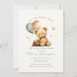 Teddy Bear Baby Shower Invitation Kaart
