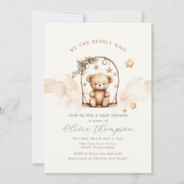 Teddy Bear Baby Shower Invitation Kaart
