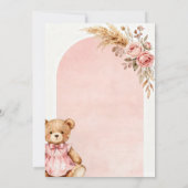 Teddy Bear Baby Shower Invitation  Kaart (Achterkant)