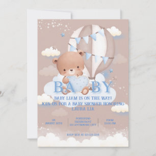 TEDDY BEAR Baby shower Invitation Kaart