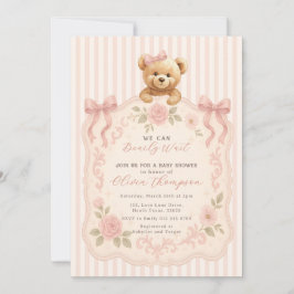 Teddy Bear Baby Shower Invitation Kaart