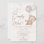 Teddy Bear Baby shower Invitation Kaart (Voorkant)