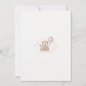 Teddy Bear Baby shower Invitation Kaart (Achterkant)