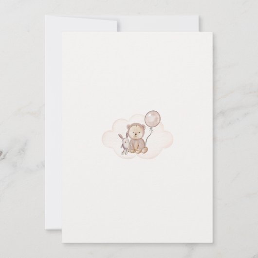Teddy Bear Baby shower Invitation Kaart