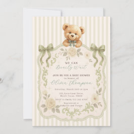 Teddy Bear Baby Shower Invitation Kaart