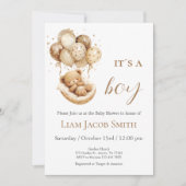 Teddy Bear Baby shower Invitation Kaart (Voorkant)