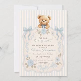 Teddy Bear Baby Shower Invitation Kaart