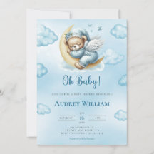 Teddy Bear Baby shower Invitation Oh Baby