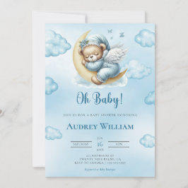 Teddy Bear Baby shower Invitation Oh Baby Kaart