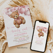 Teddy Bear Baby shower Invitation We Can Barly Kaart