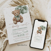 Teddy Bear Baby shower Invitation We Can Barly Kaart