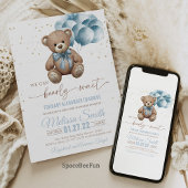 Teddy Bear Baby shower Invitation We Can Barly Kaart