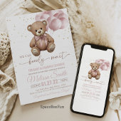 Teddy Bear Baby shower Invitation We Can Barly Kaart