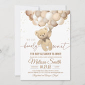 Teddy Bear Baby shower Invitation We Can Barly WA Kaart (Voorkant)