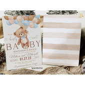 Teddy Bear Baby shower Invitation We Can Barly WA Kaart