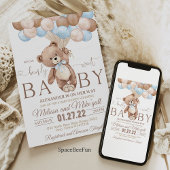 Teddy Bear Baby shower Invitation We Can Barly WA Kaart